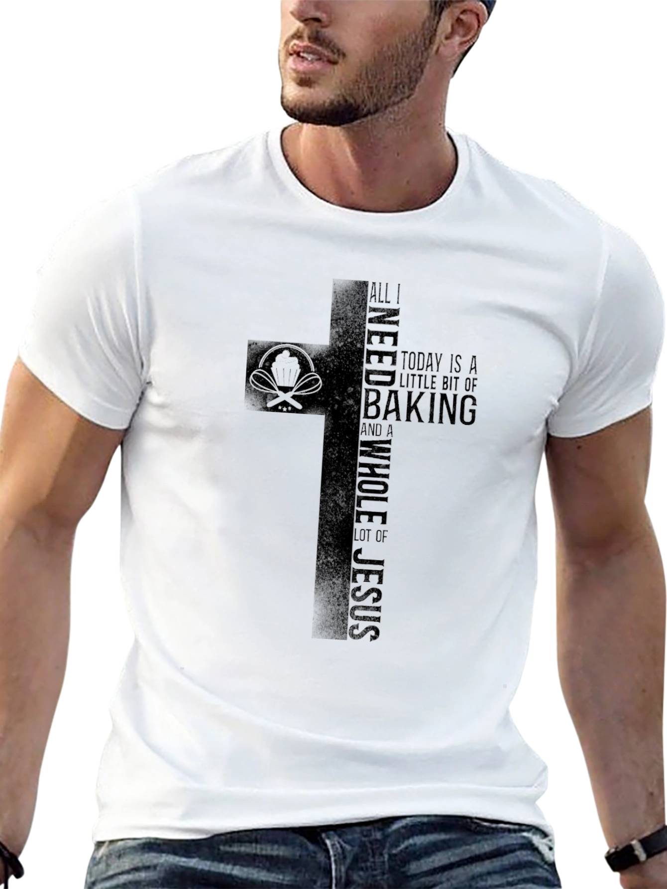 Baking and Jesus Black T-Shirt