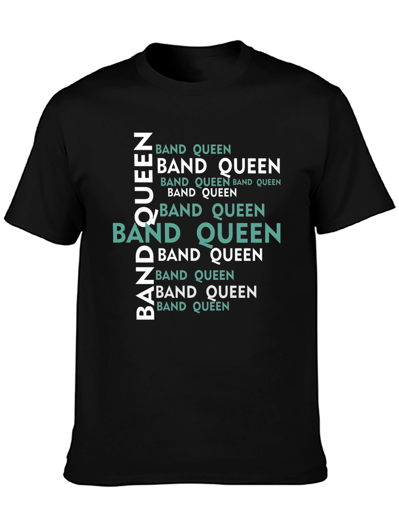 Band Queen Graphic Tee - Black Cotton Comfort