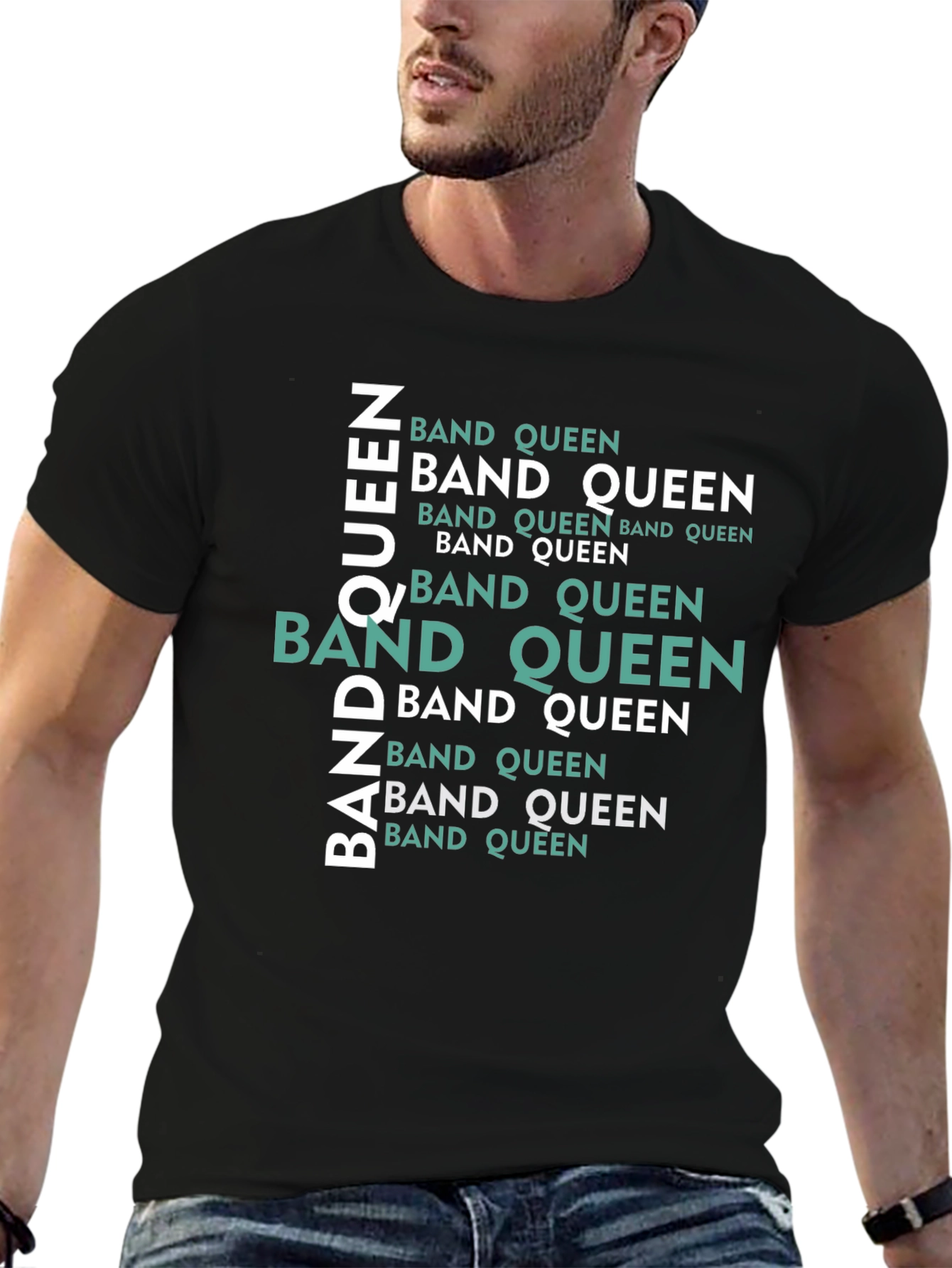 Band Queen Graphic Tee - Black Cotton Comfort