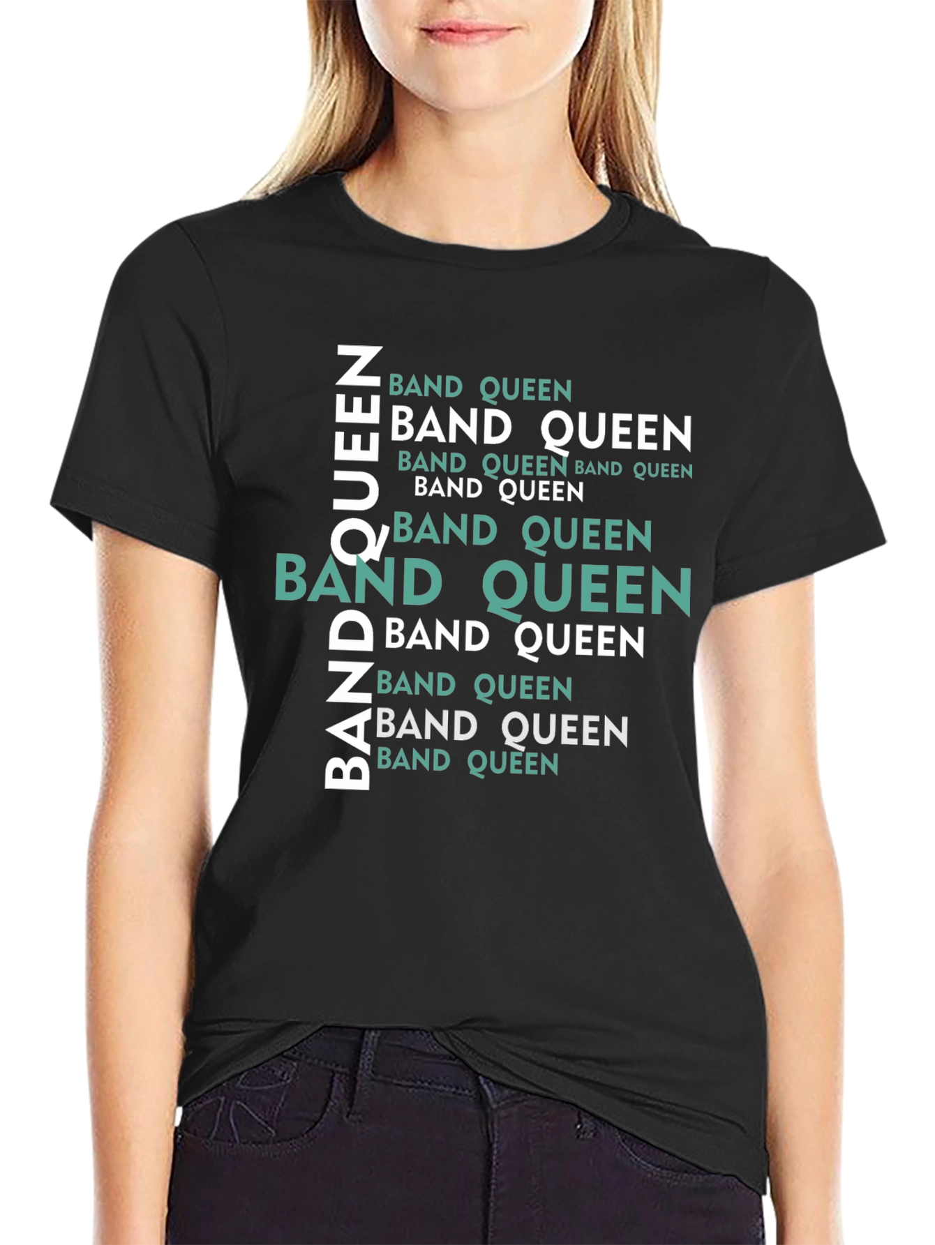 Band Queen Graphic Tee - Black Cotton Comfort