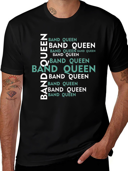 Band Queen Graphic Tee - Black Cotton Comfort