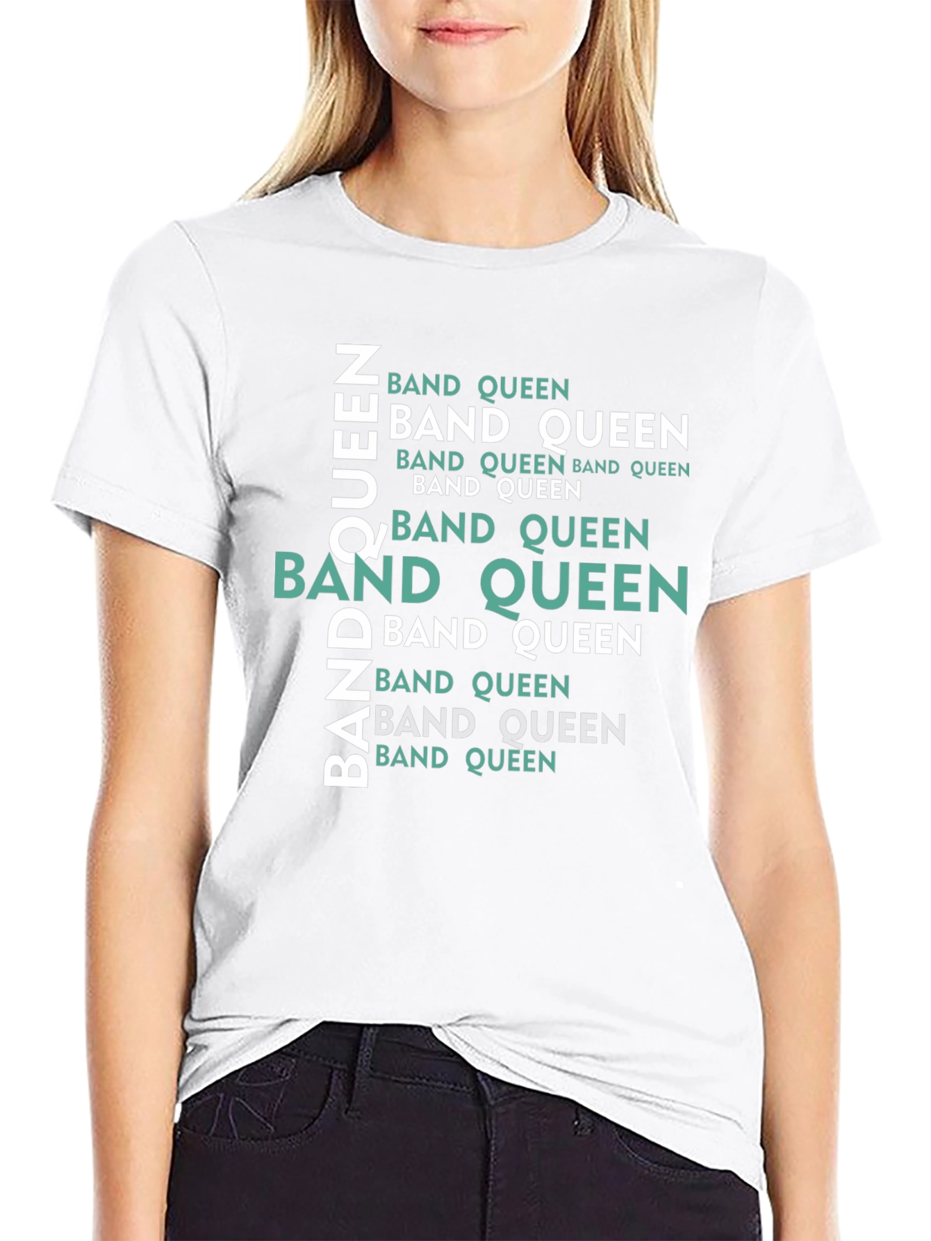 Band Queen Graphic Tee - Black Cotton Comfort