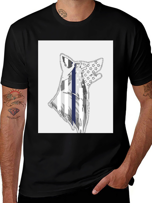 Thin Blue Line Wolf T-Shirt