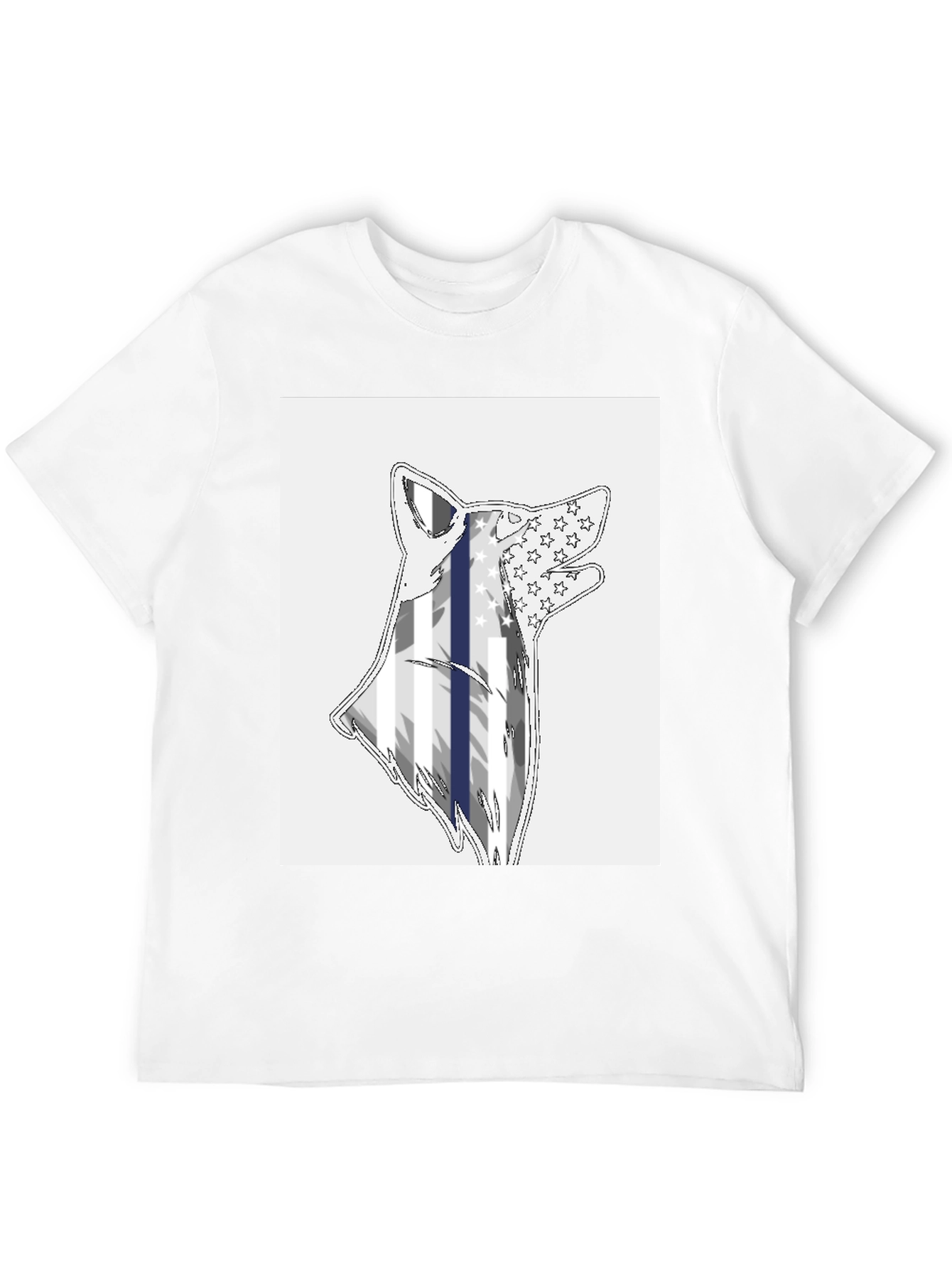 Thin Blue Line Wolf T-Shirt