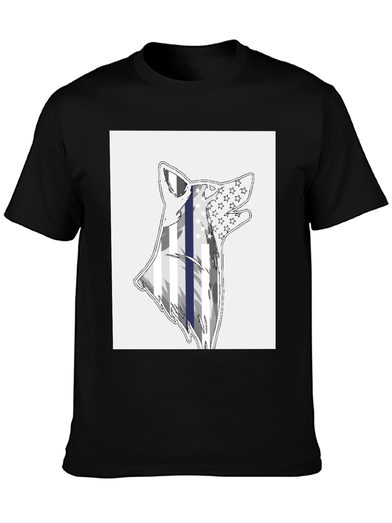 Thin Blue Line Wolf T-Shirt