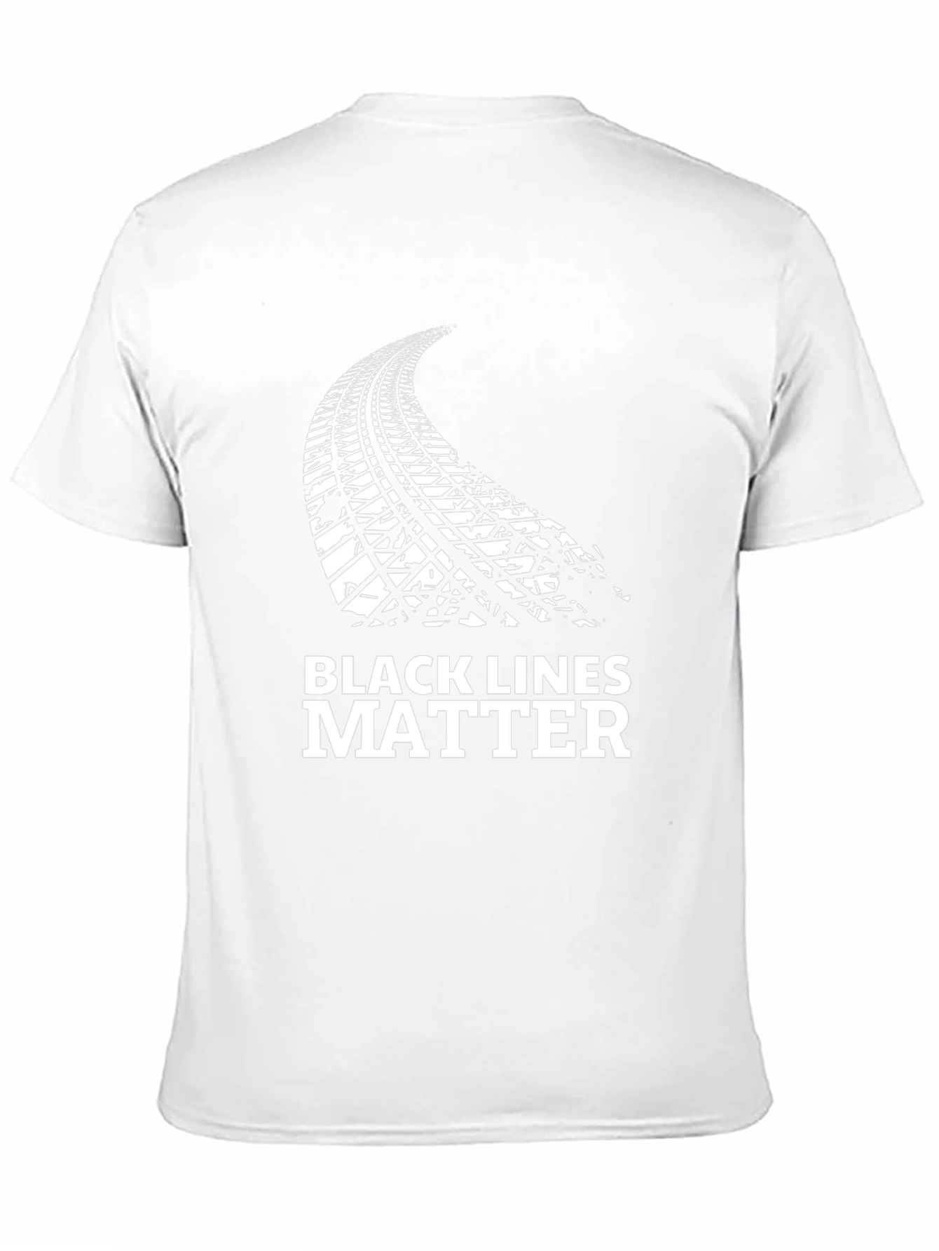 Black Lines Matter Graphic Tee -  Statement T-Shirt