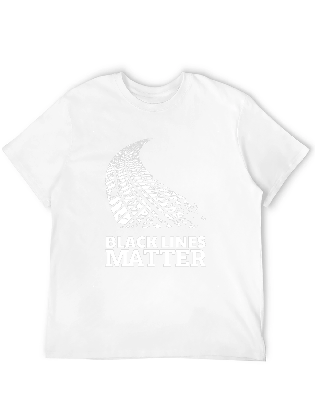 Black Lines Matter Graphic Tee -  Statement T-Shirt