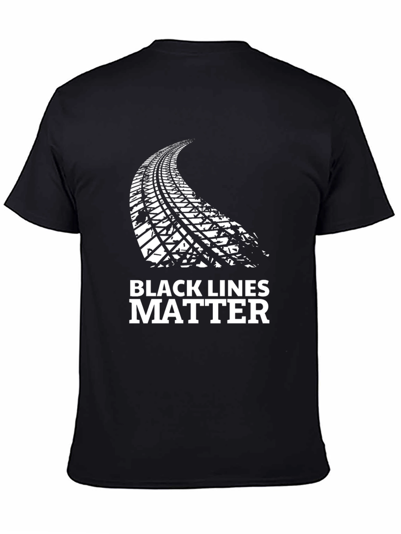 Black Lines Matter Graphic Tee -  Statement T-Shirt