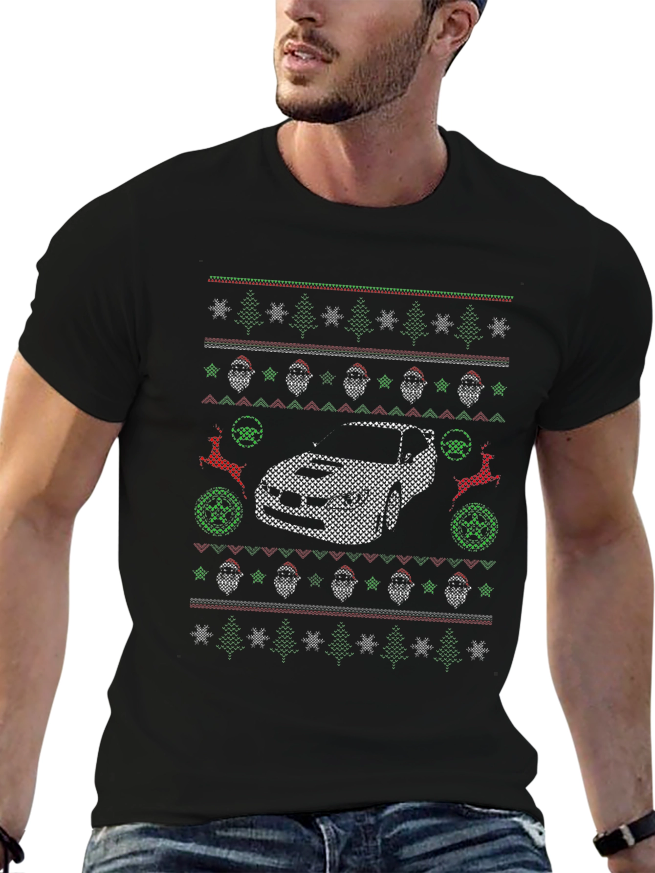 Ugly Christmas Car Sweater T-Shirt