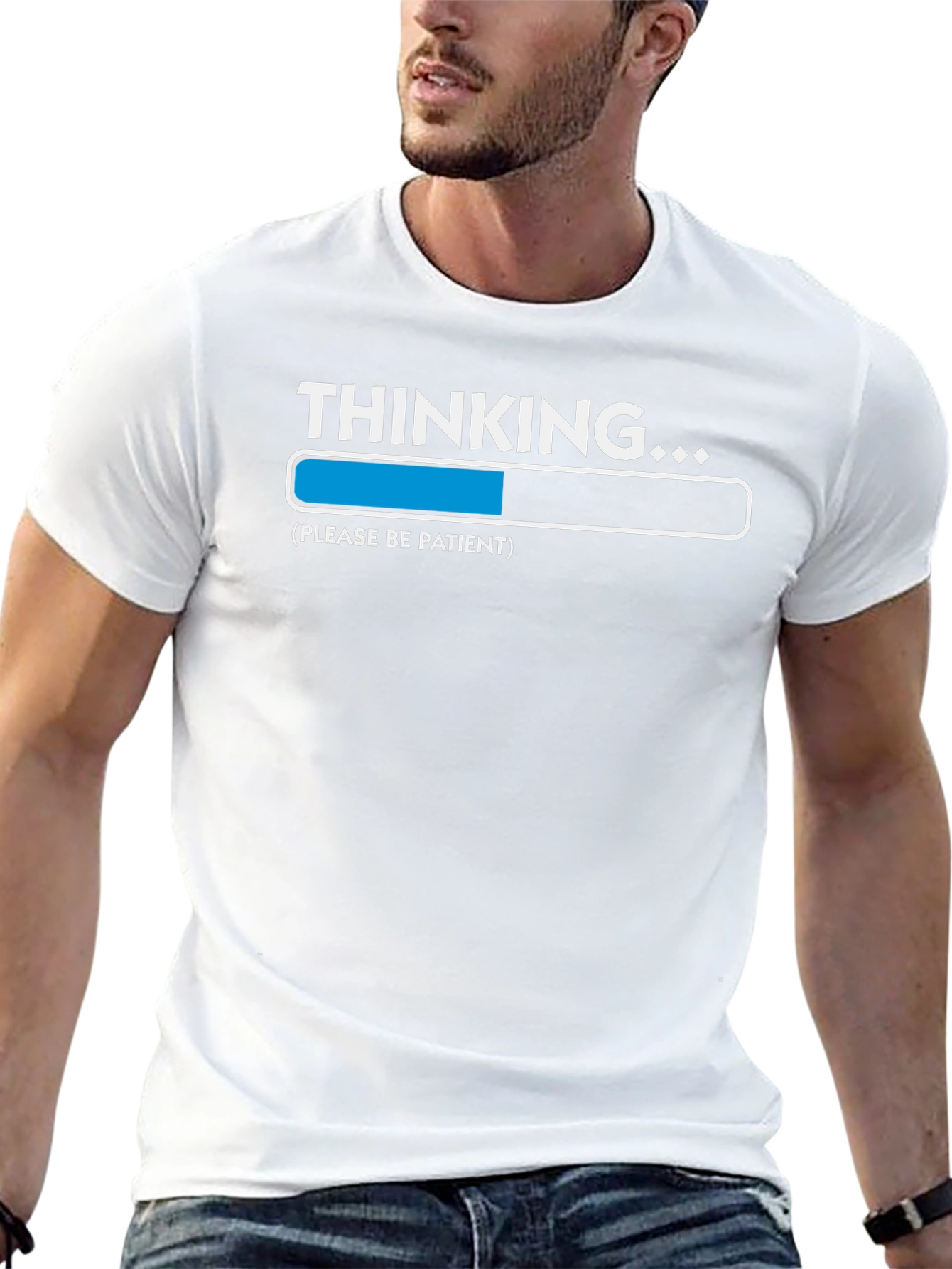 Thinking Loading Bar T-Shirt - Funny Graphic Tee