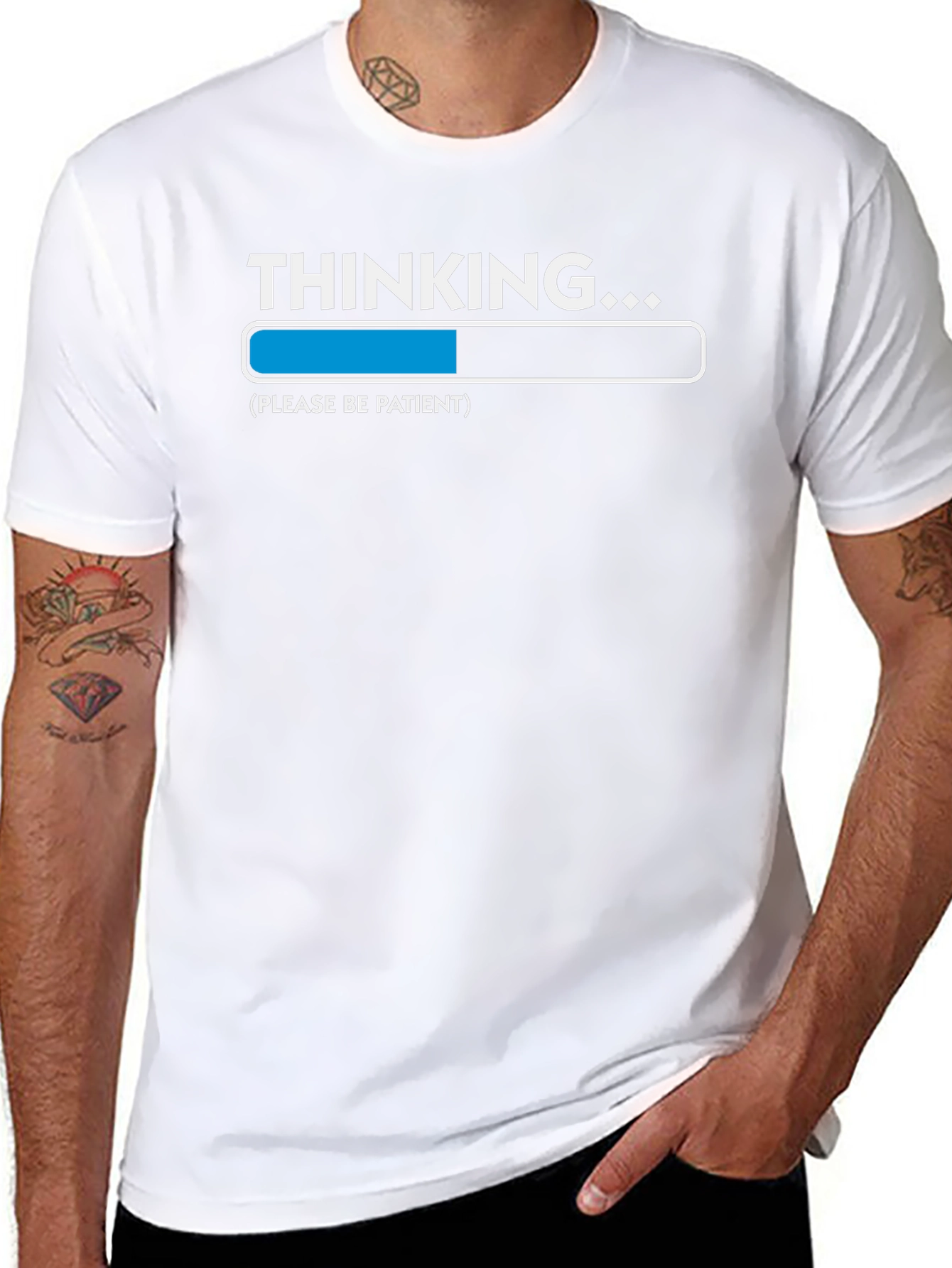 Thinking Loading Bar T-Shirt - Funny Graphic Tee