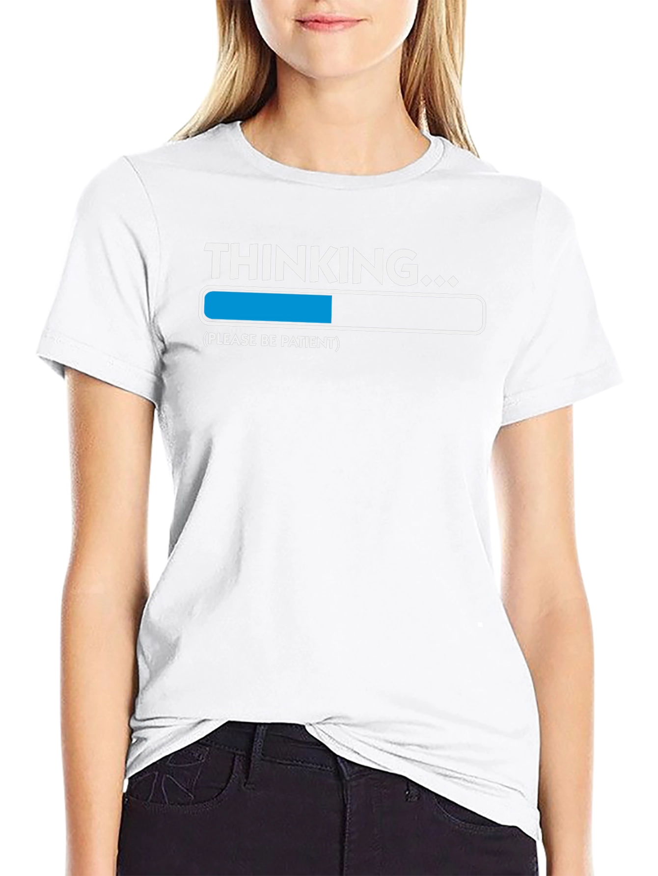 Thinking Loading Bar T-Shirt - Funny Graphic Tee