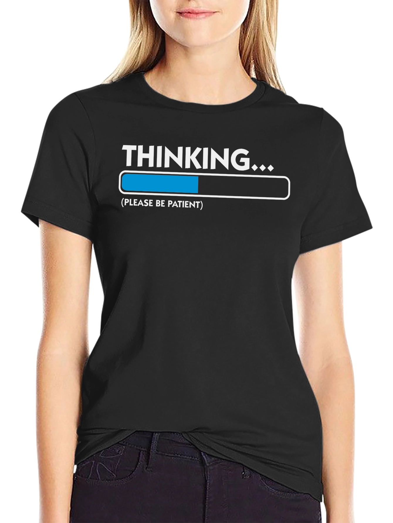 Thinking Loading Bar T-Shirt - Funny Graphic Tee