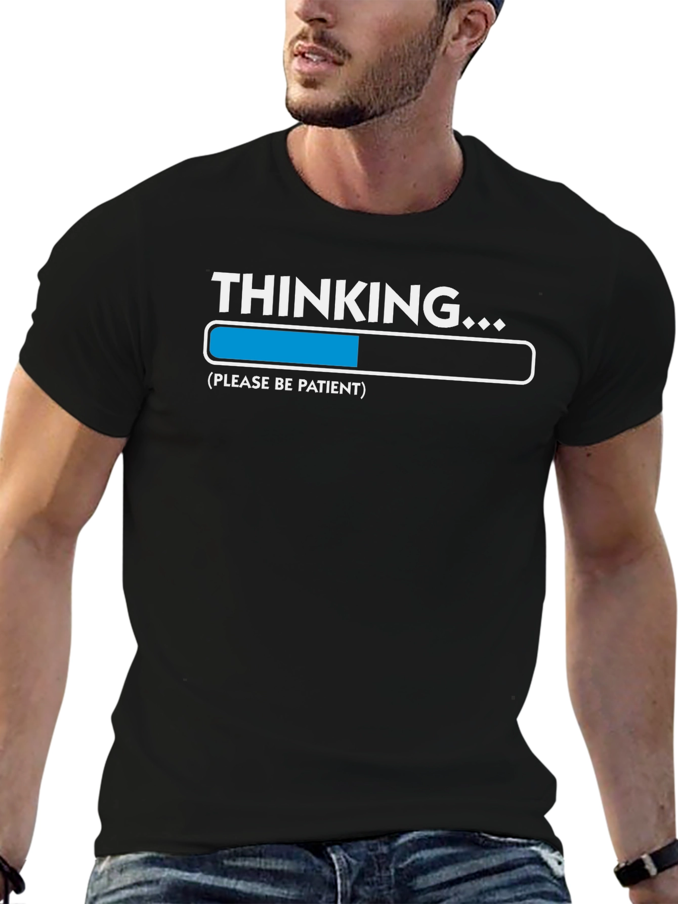 Thinking Loading Bar T-Shirt - Funny Graphic Tee