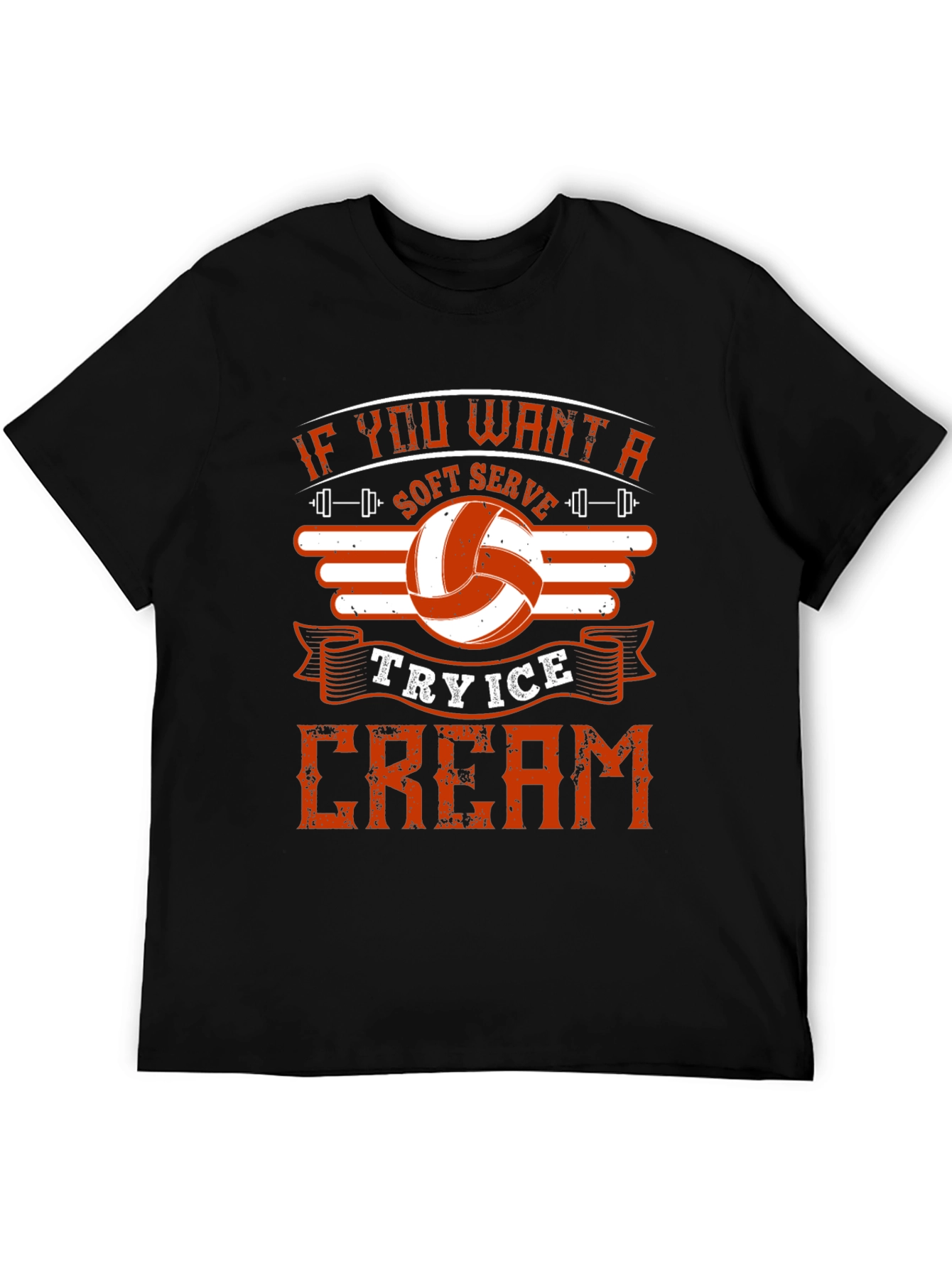 Volleyball T-Shirt: Soft Serve Try Ice Cream