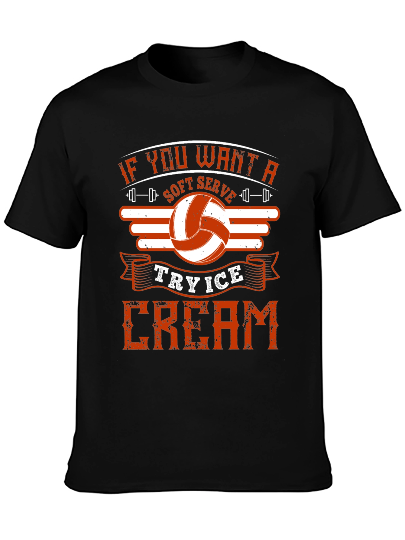 Volleyball T-Shirt: Soft Serve Try Ice Cream