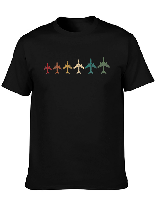 Vintage Airplane Silhouette Graphic T-Shirt
