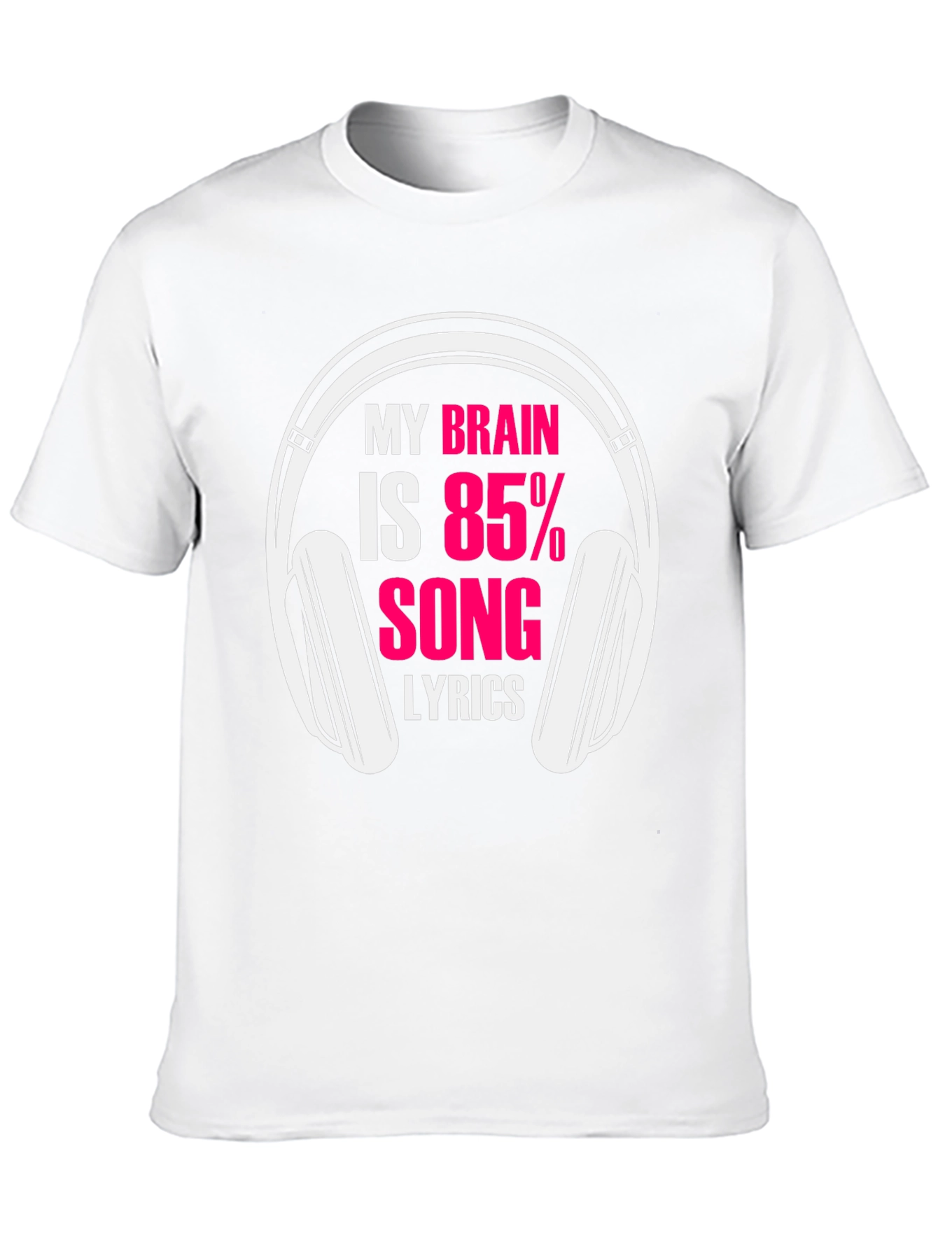 Brain 85% Song Lyrics Black T-Shirt