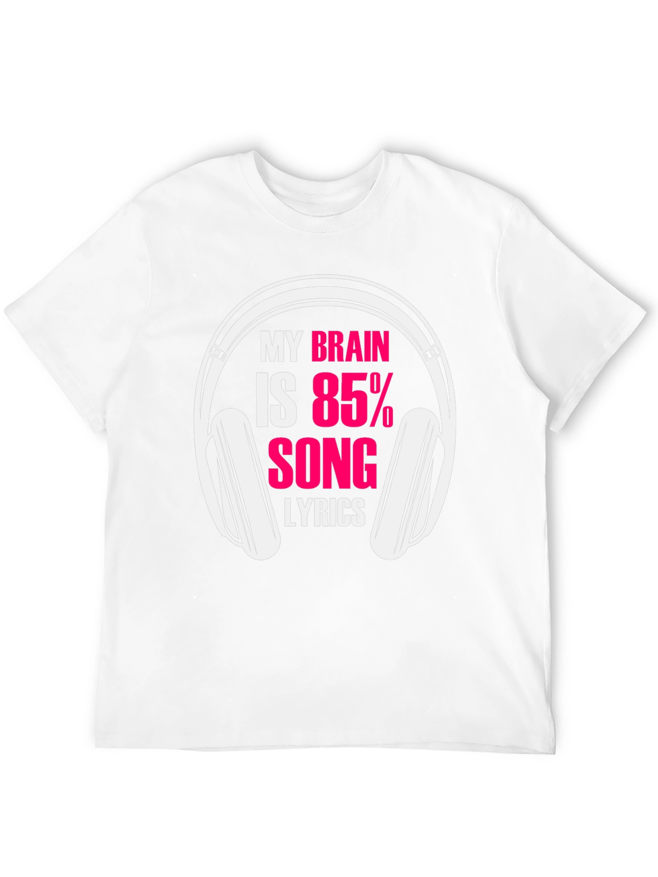 Brain 85% Song Lyrics Black T-Shirt