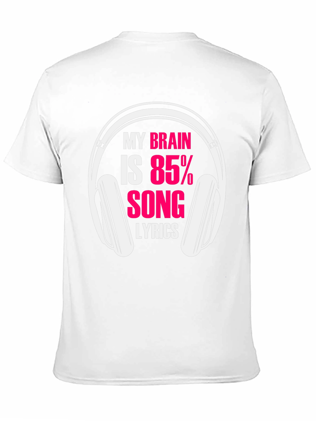 Brain 85% Song Lyrics Black T-Shirt