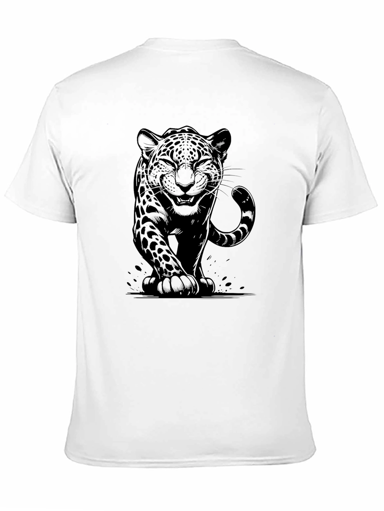 Black Jaguar Graphic Tee - Stylish Animal Print Shirt