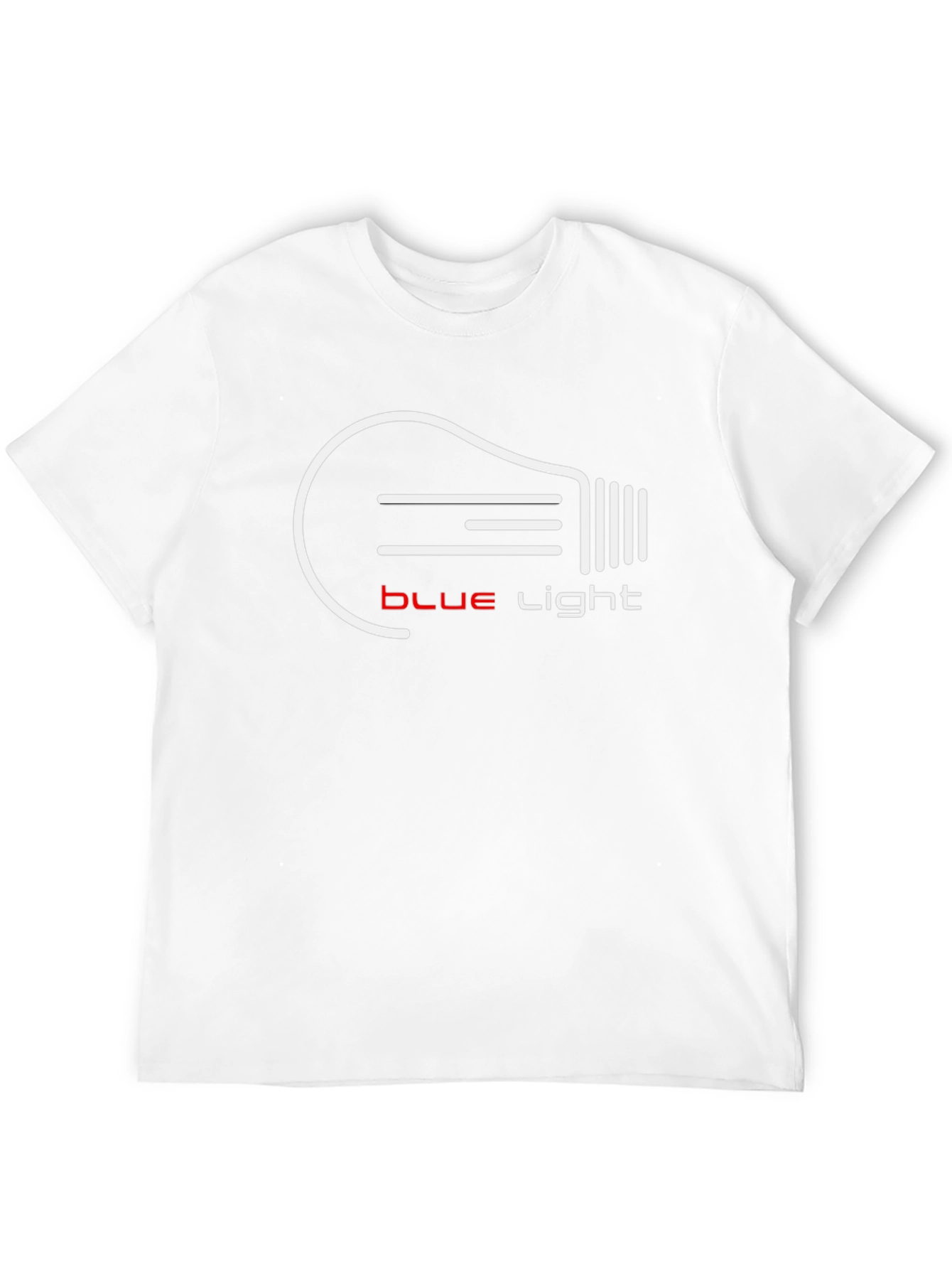 Blue Light Graphic Tee - Black Cotton T-Shirt