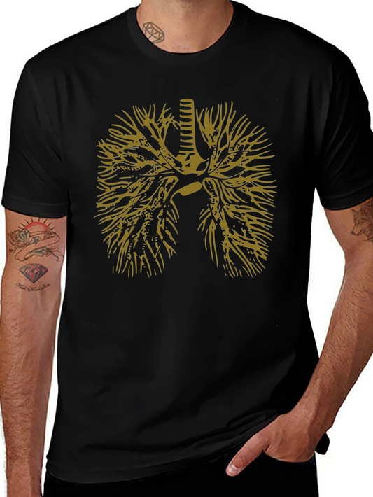 Anatomical Lungs Graphic Tee - Black