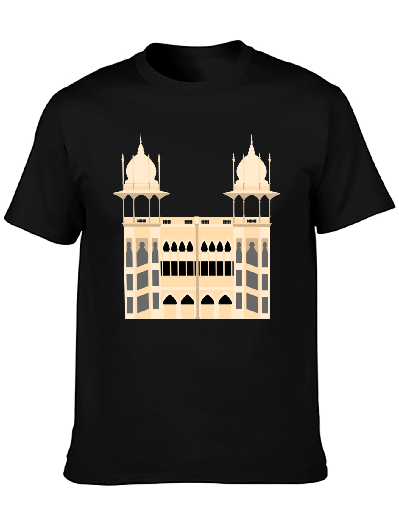 Architectural Print Black T-Shirt