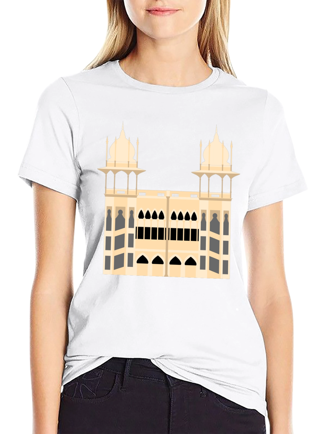 Architectural Print Black T-Shirt