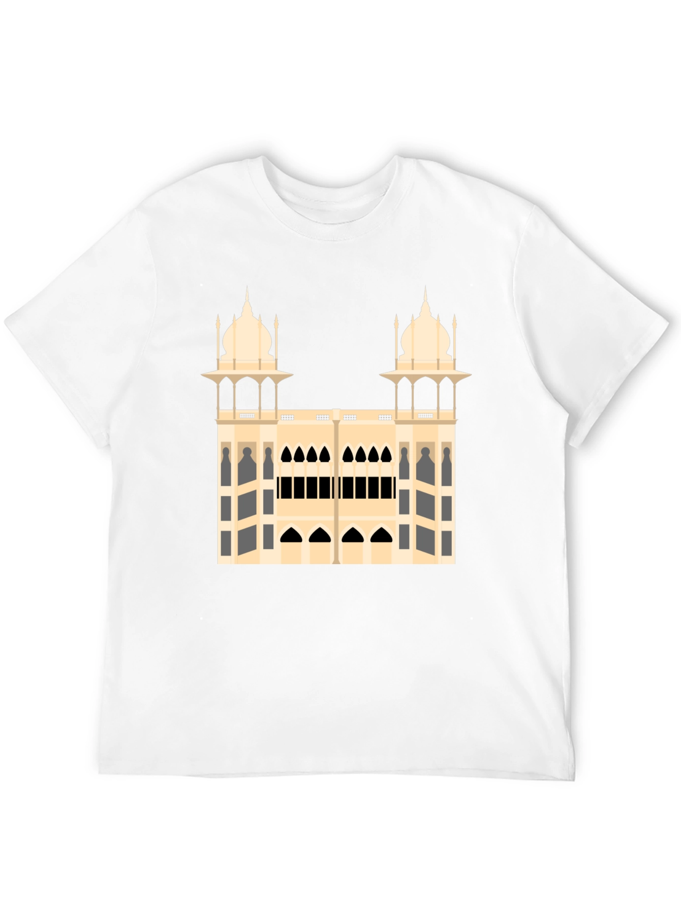 Architectural Print Black T-Shirt
