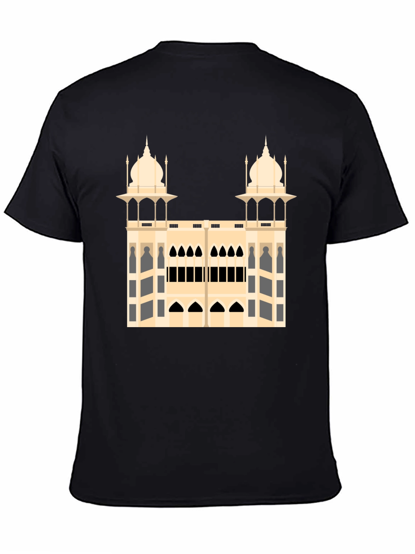 Architectural Print Black T-Shirt