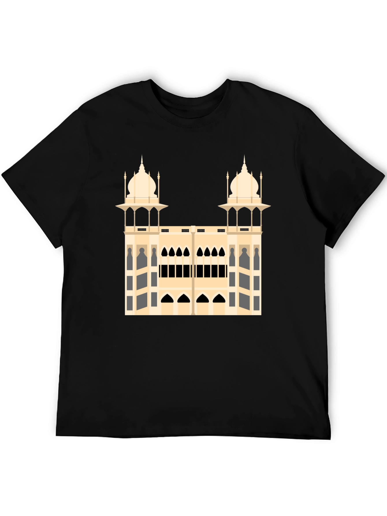 Architectural Print Black T-Shirt