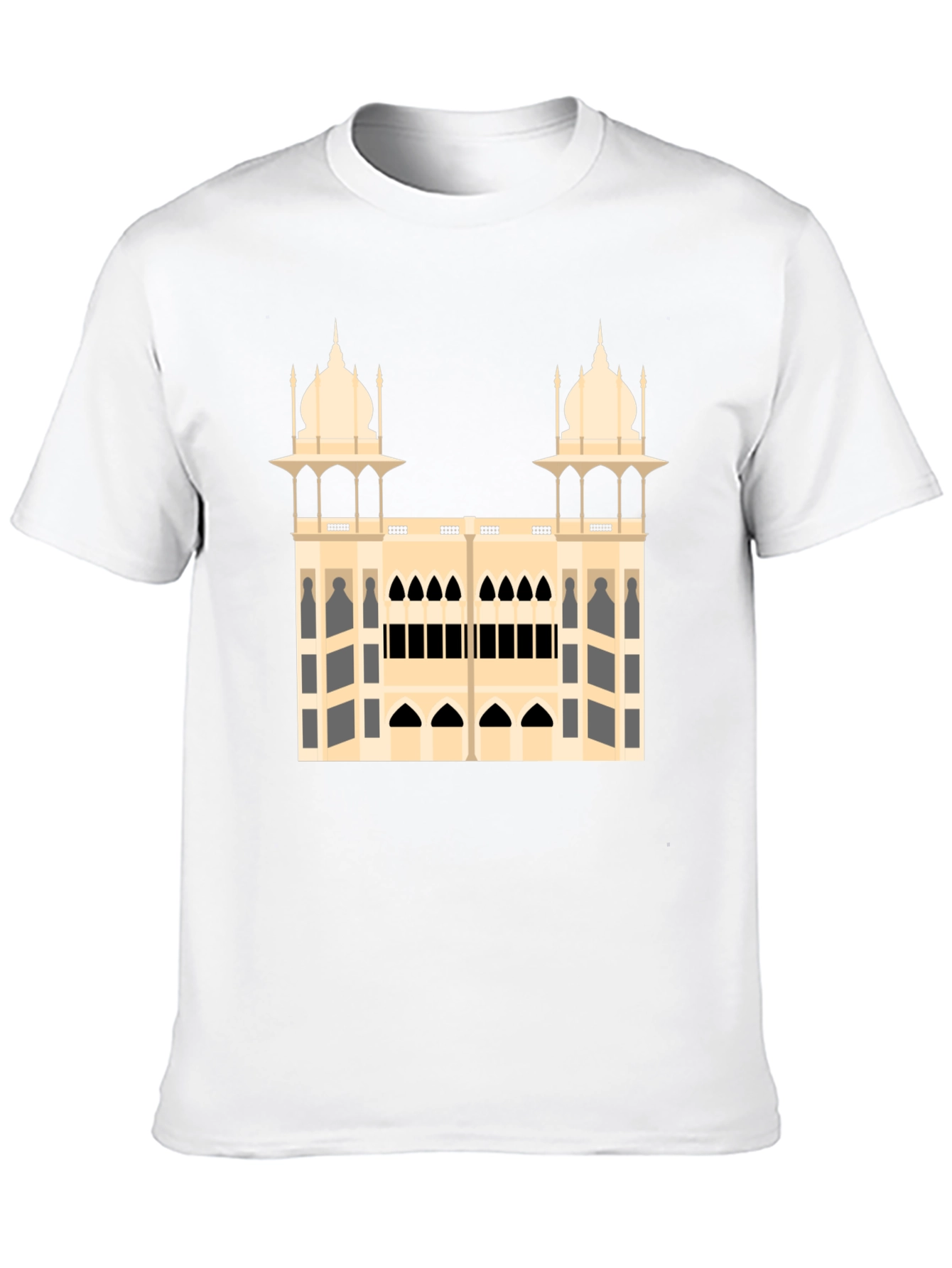 Architectural Print Black T-Shirt