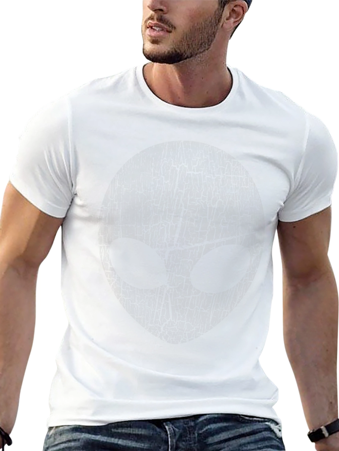 Black Alien Graphic T-Shirt - Casual Style