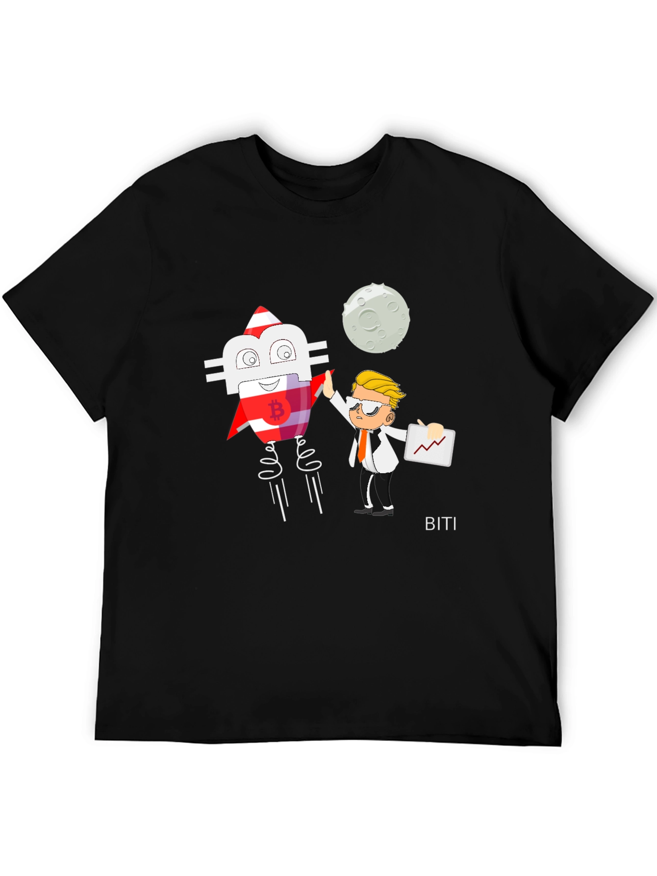 Bitcoin Rocket T-Shirt - Crypto Trading Gift