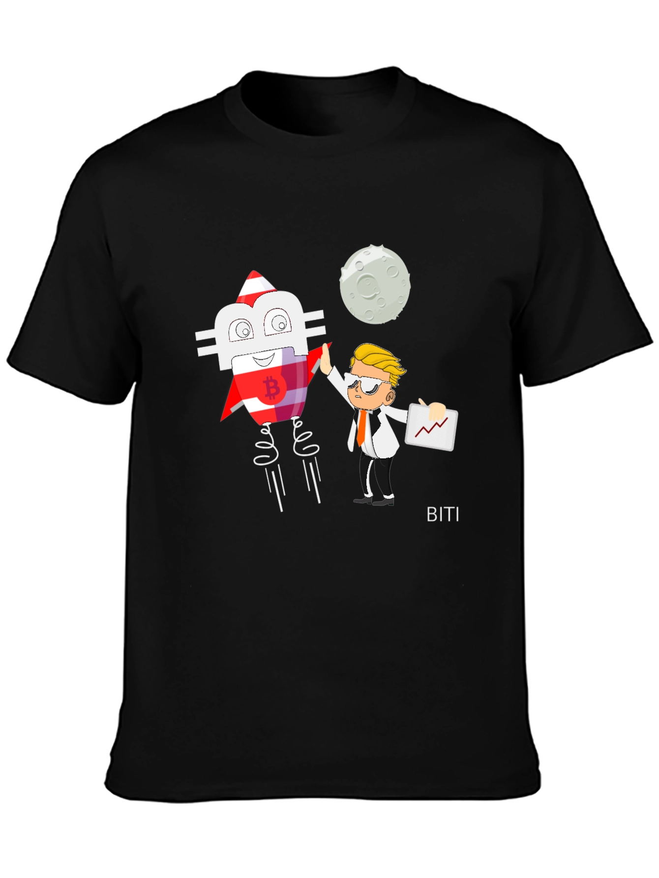 Bitcoin Rocket T-Shirt - Crypto Trading Gift