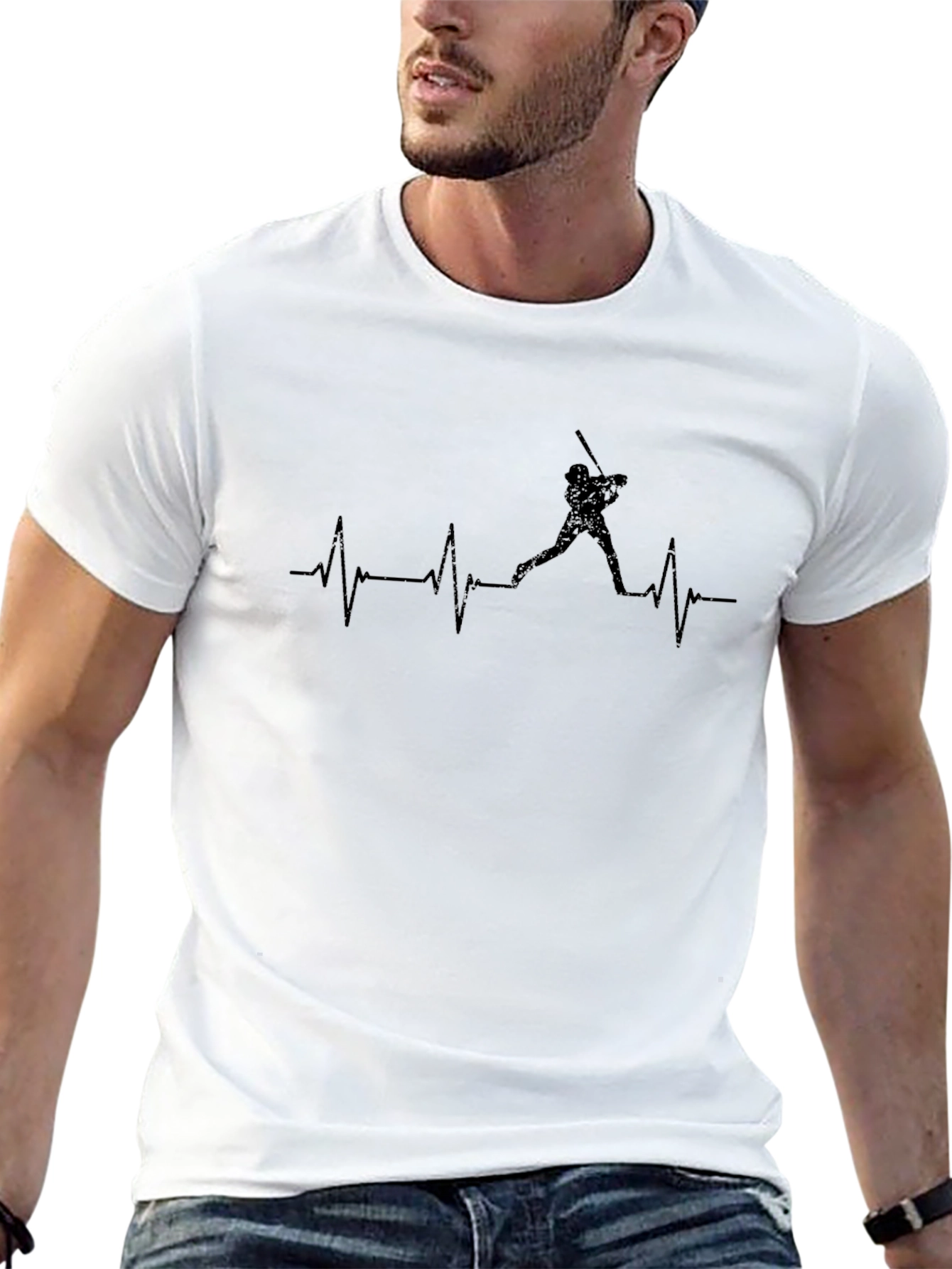 Baseball Heartbeat T-Shirt - Stylish Sportswear