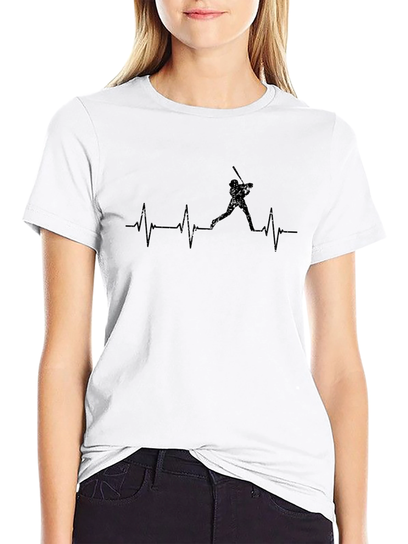 Baseball Heartbeat T-Shirt - Stylish Sportswear