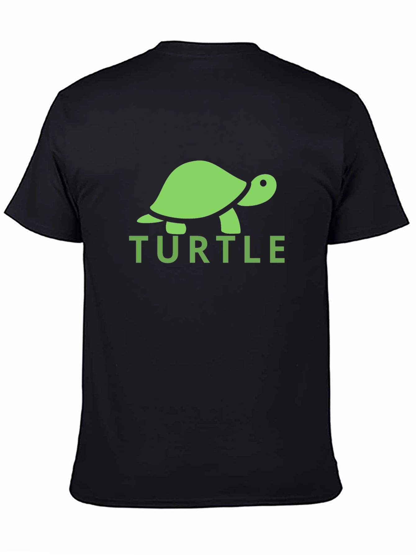 Turtle Graphic Tee - Black Cotton T-Shirt