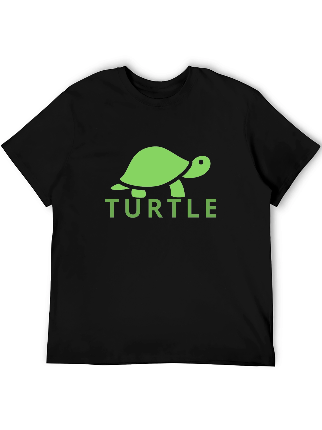 Turtle Graphic Tee - Black Cotton T-Shirt