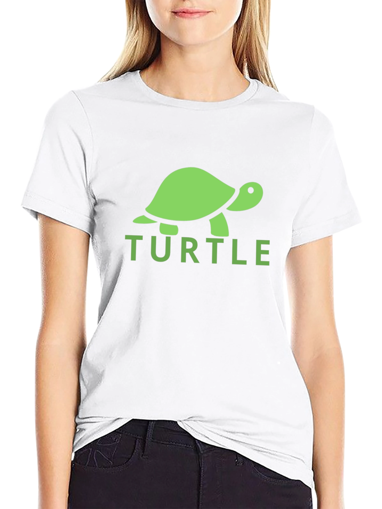 Turtle Graphic Tee - Black Cotton T-Shirt