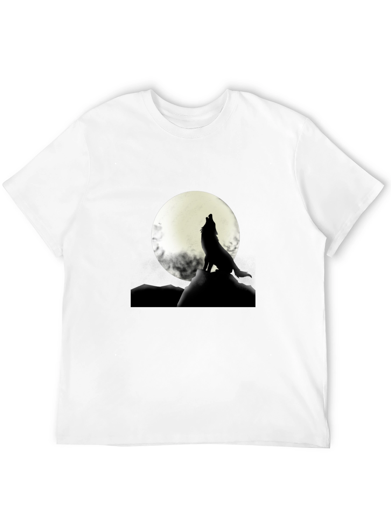 Wolf Howling at Moon Graphic T-Shirt