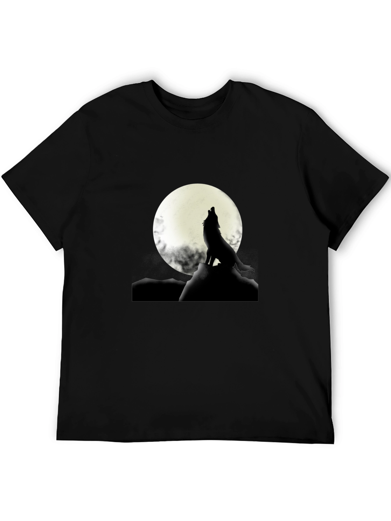 Wolf Howling at Moon Graphic T-Shirt
