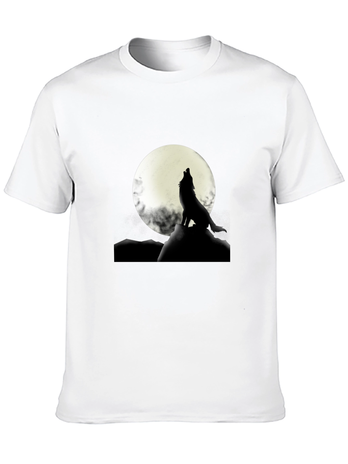 Wolf Howling at Moon Graphic T-Shirt