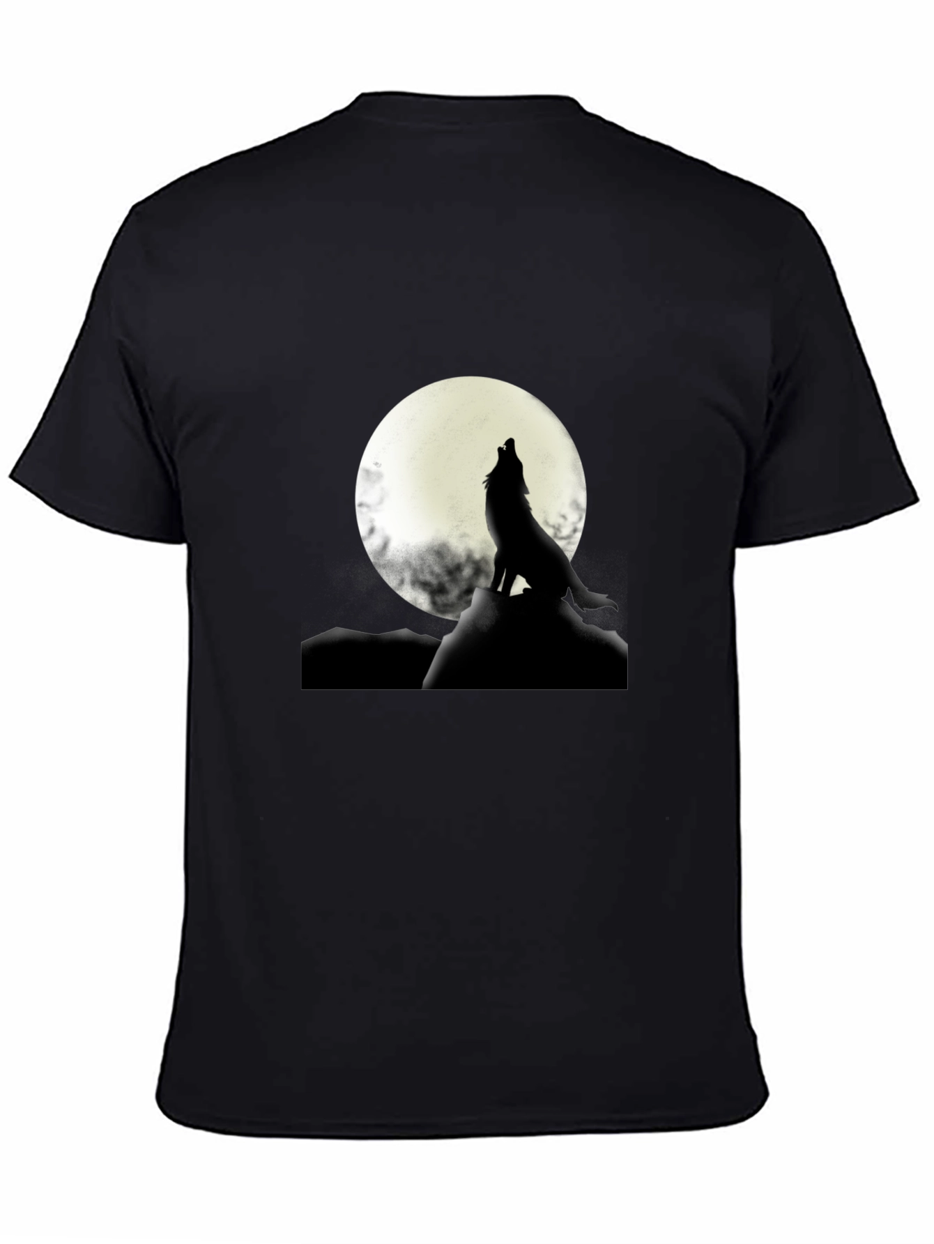 Wolf Howling at Moon Graphic T-Shirt