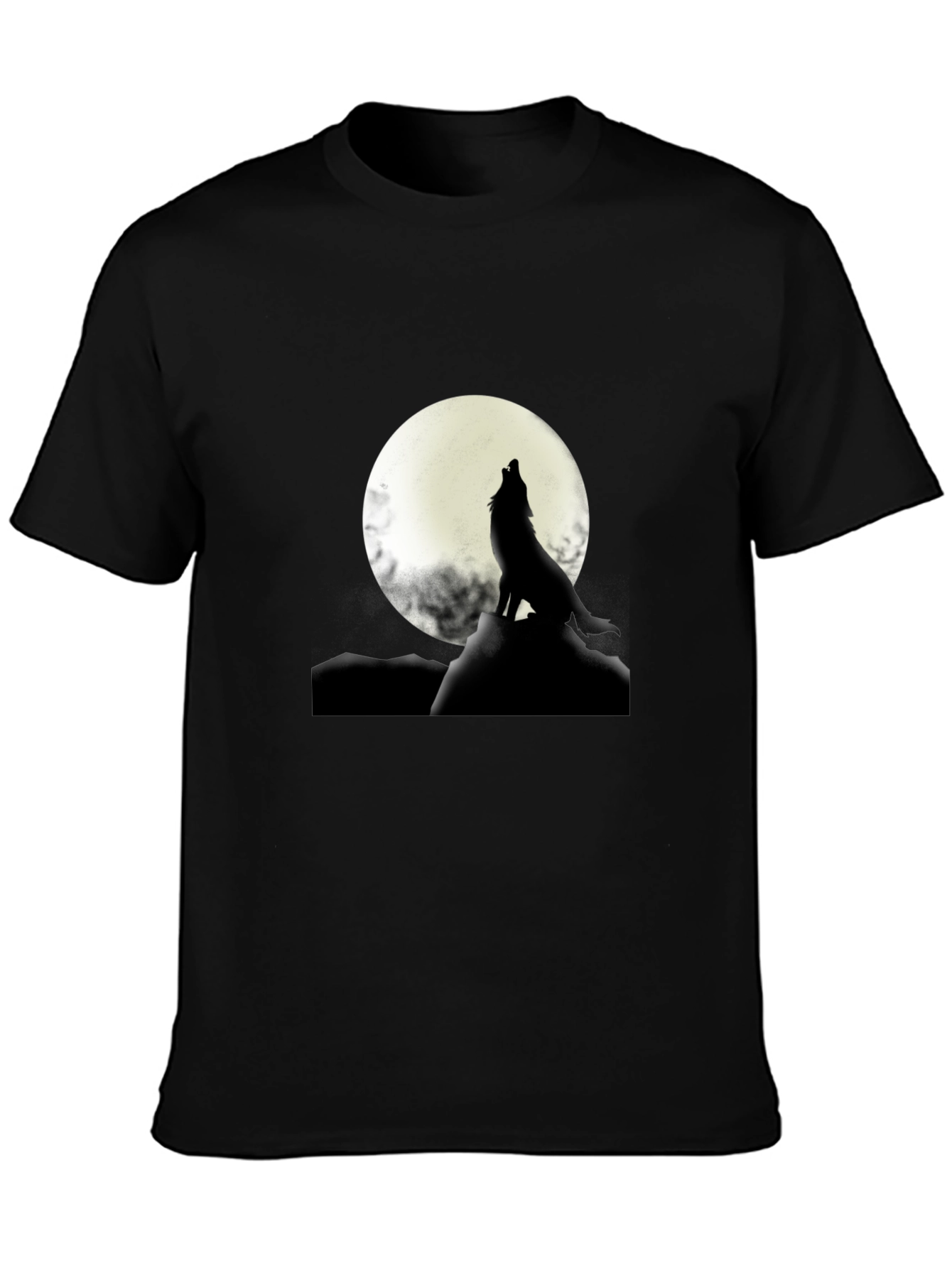 Wolf Howling at Moon Graphic T-Shirt