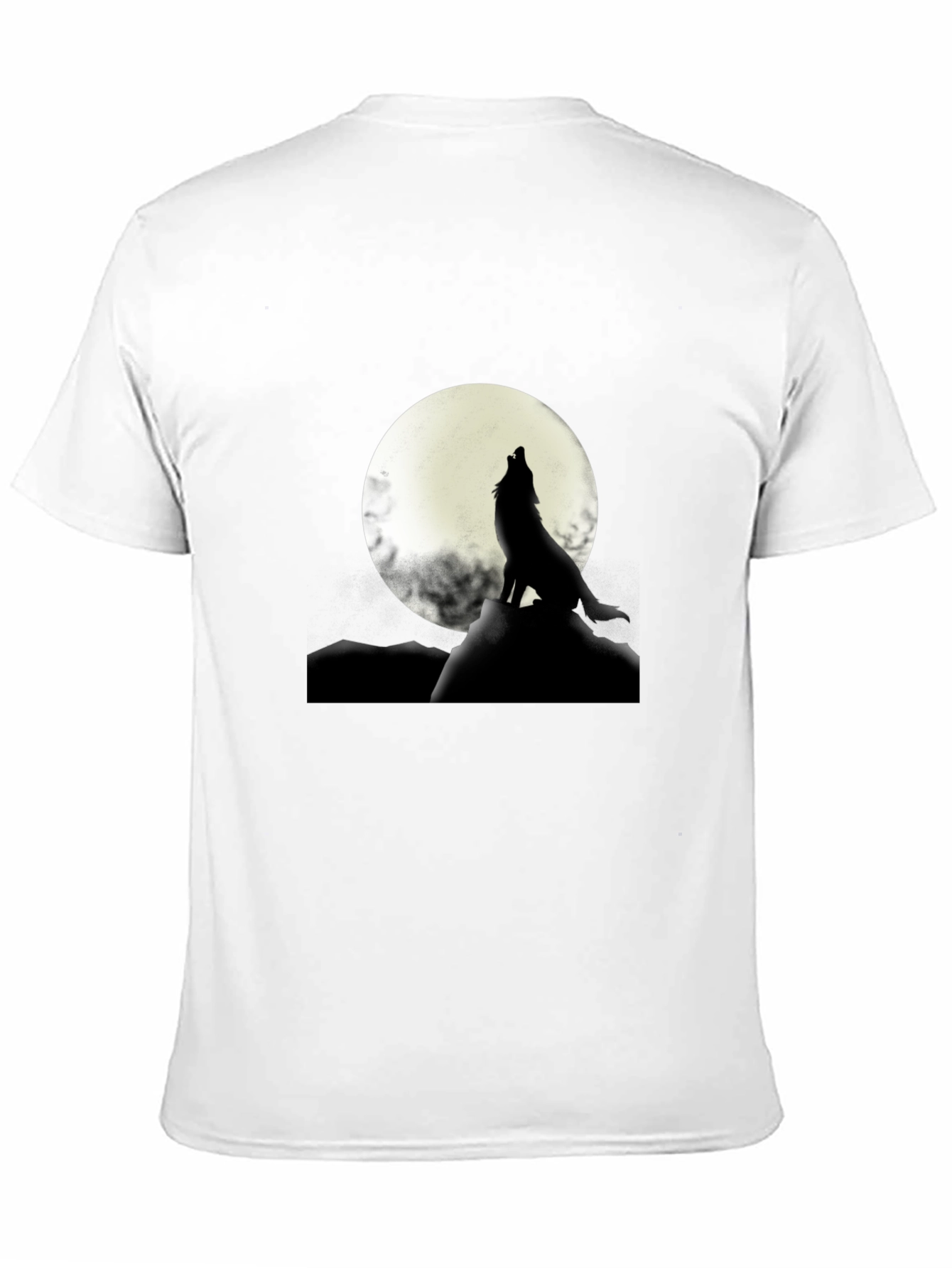 Wolf Howling at Moon Graphic T-Shirt