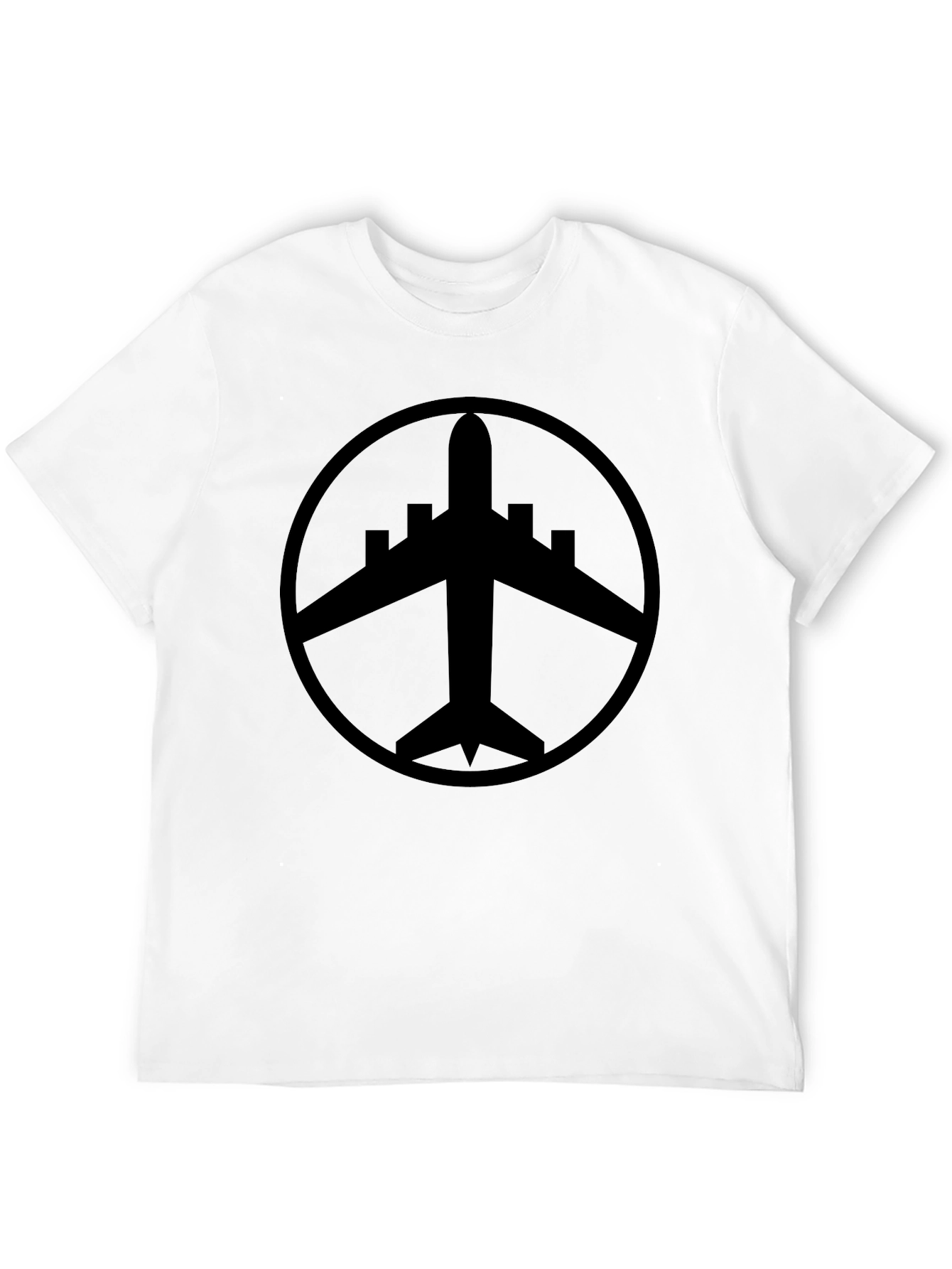 Airplane Symbol Black T-Shirt