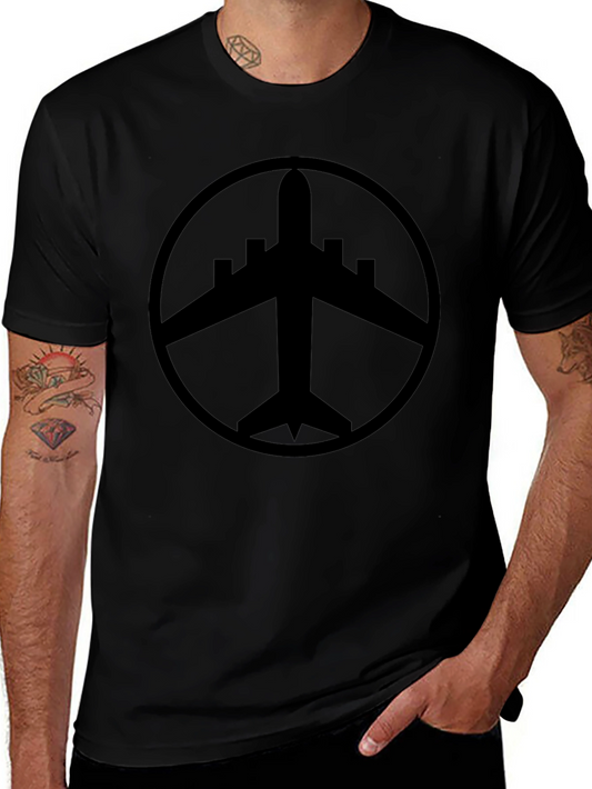 Airplane Symbol Black T-Shirt