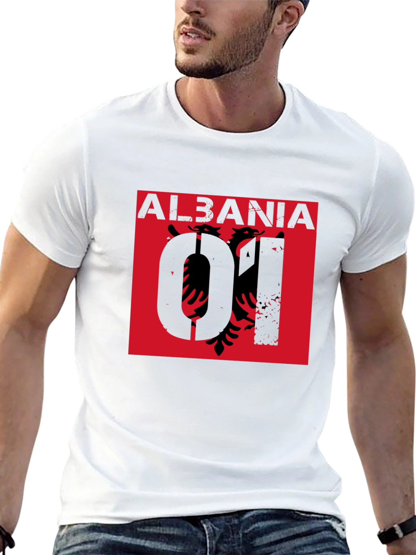 Albania Eagle Graphic Tee - Black Short Sleeve